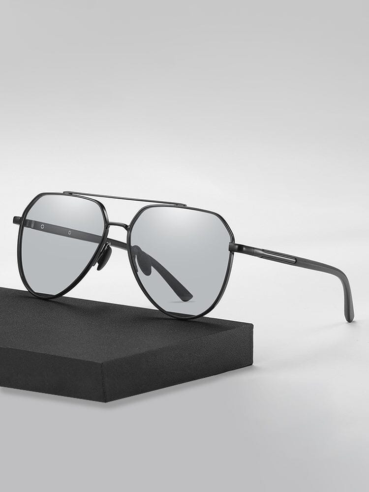 Runde Sonnenbrille für Herren mit polarisierten Gläsern und Metallrahmen