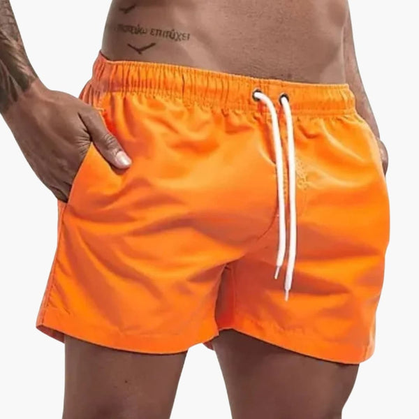 Herren-Badeshorts mit elastischem Bund und verstellbarem Kordelzug