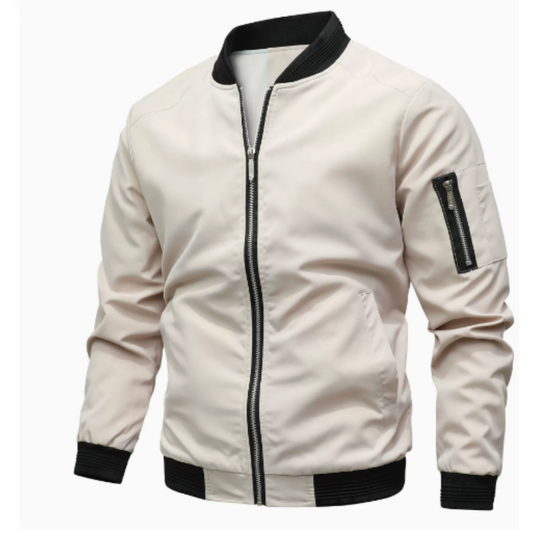 Herren Stehkragen Langen Ärmeln Bomberjacke | Leicht Jacke
