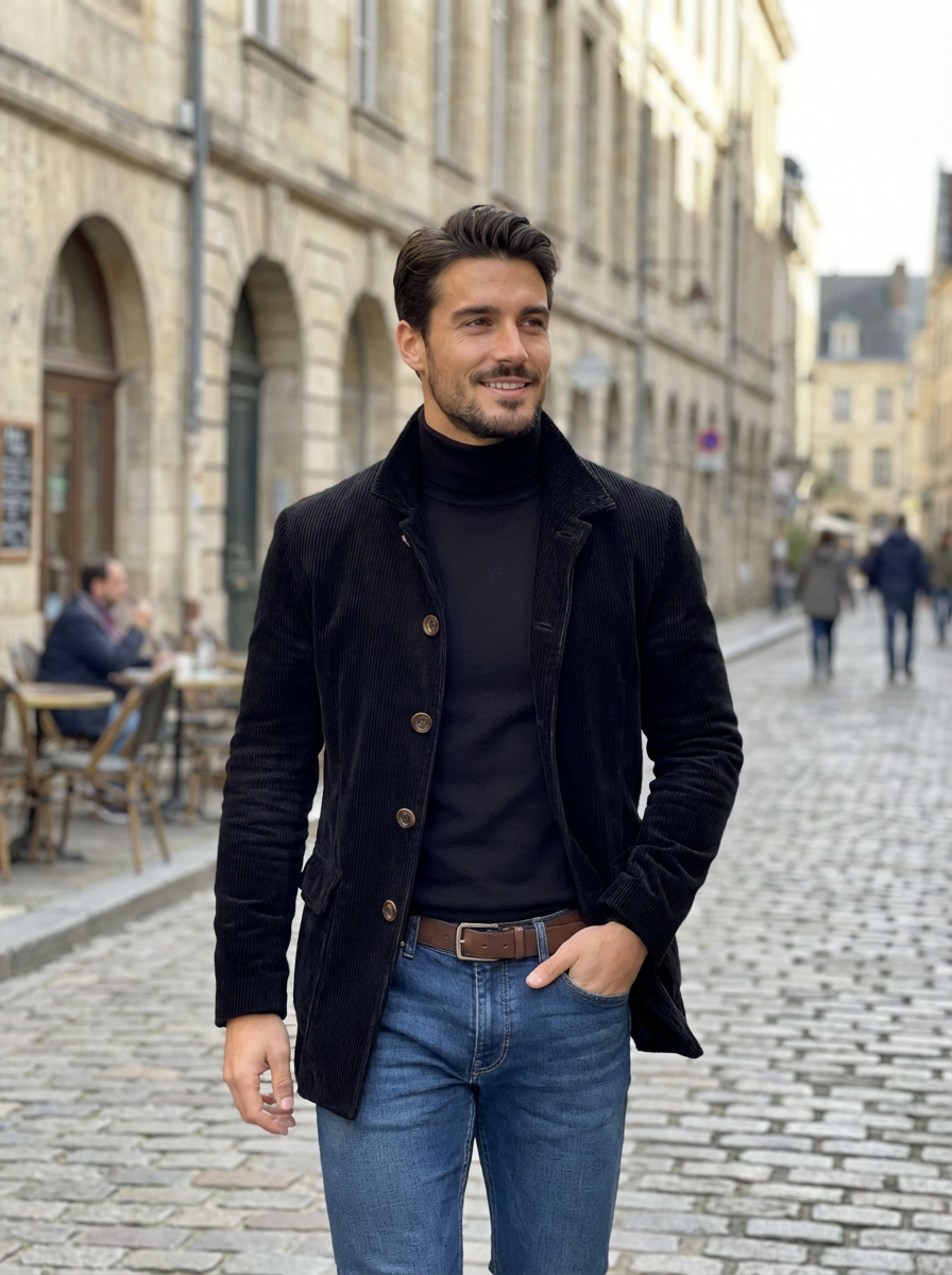 Herren Blazer Langem Ärmel Reverskragen Lässigem Schnitt | Leicht Jacke