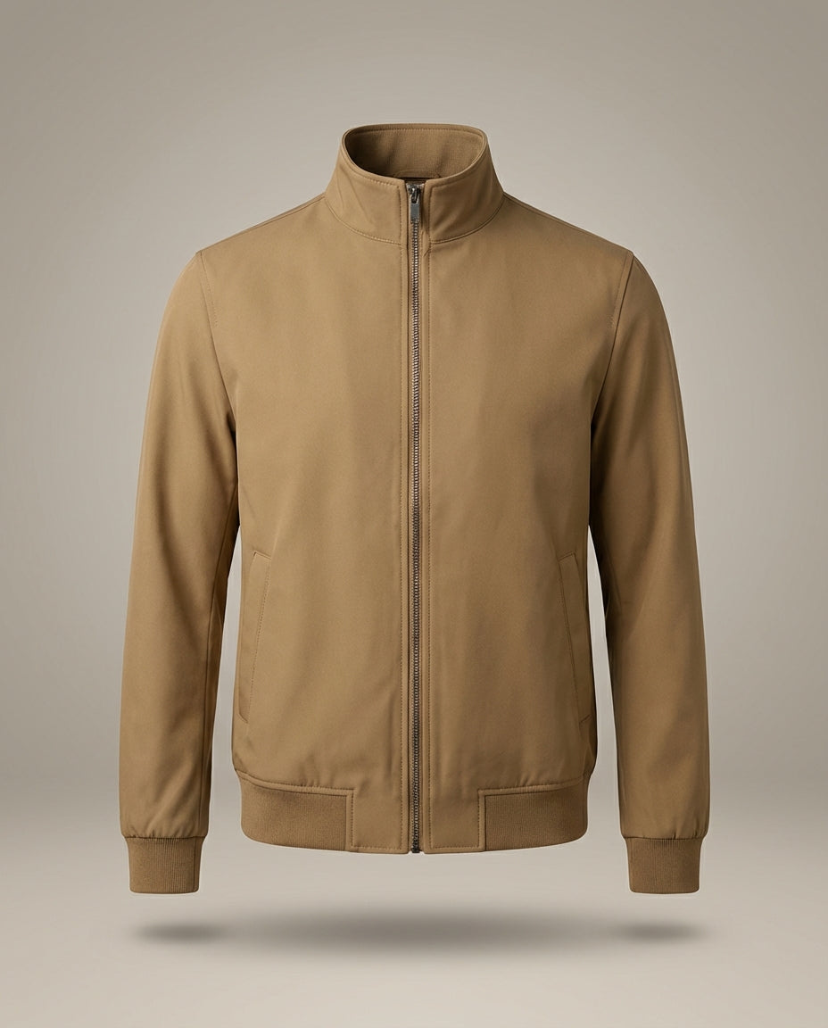 Herren Stehkragen Langen Ärmeln Übergangsjacke | Leichte Jacke