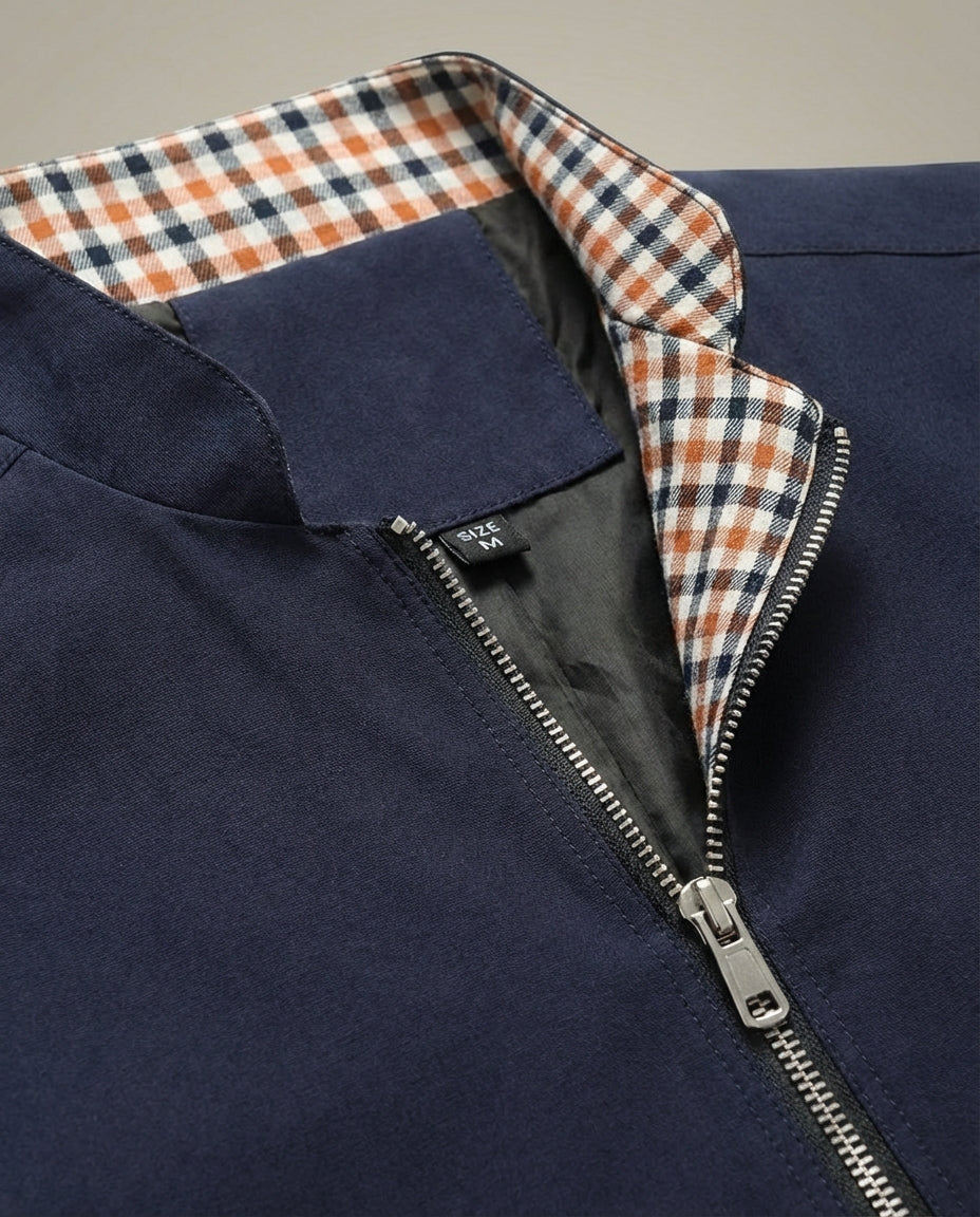 Herren Stehkragen Reißverschluss Übergangsjacke | Leichte Jacke