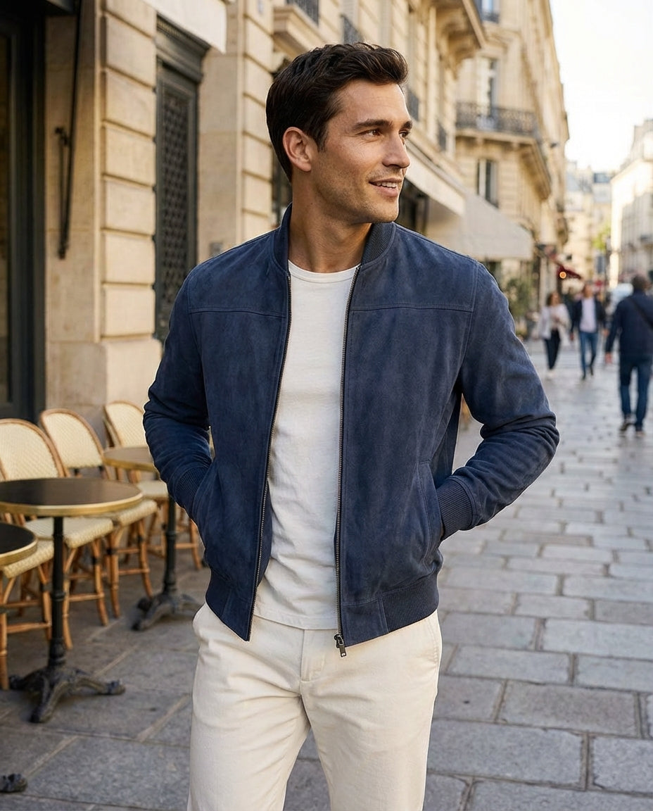 Herren Stehkragen Reißverschluss Übergangsjacke | Leichte Jacke