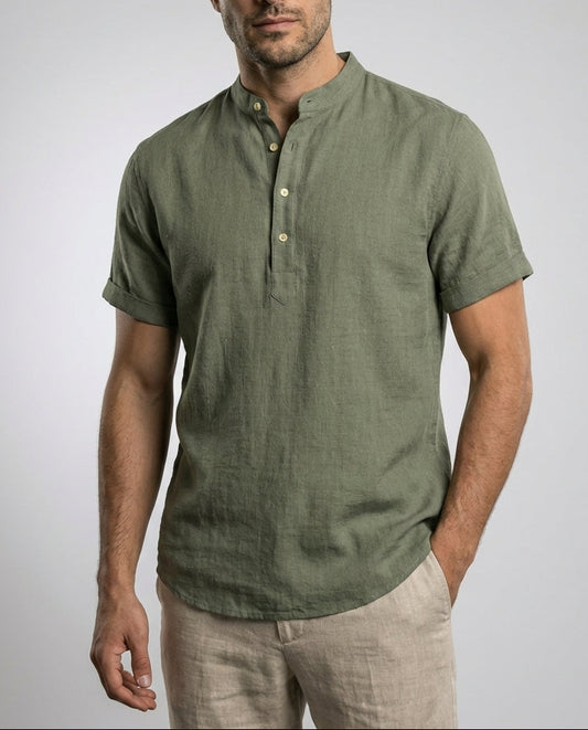 Herren Poloshirt V Ausschnitt Kurzarm