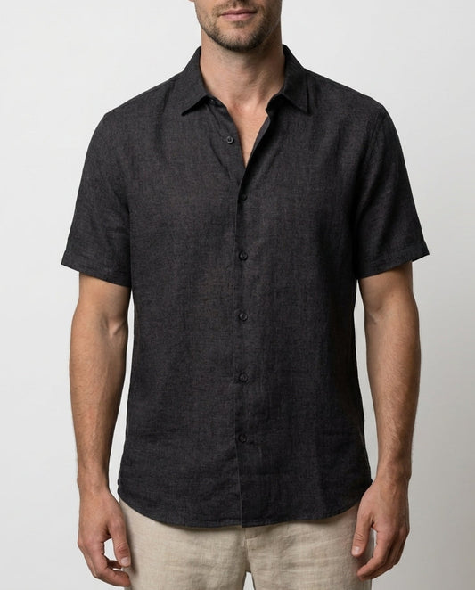 Evan Herren Polohemd aus Baumwoll-Leinen