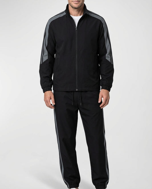 Herren Trainingsanzug Reißverschluss Fitness Jogging Set