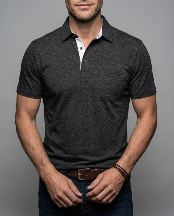 Poloshirt Herren Kurzarm Baumwolle Frühling Sommer