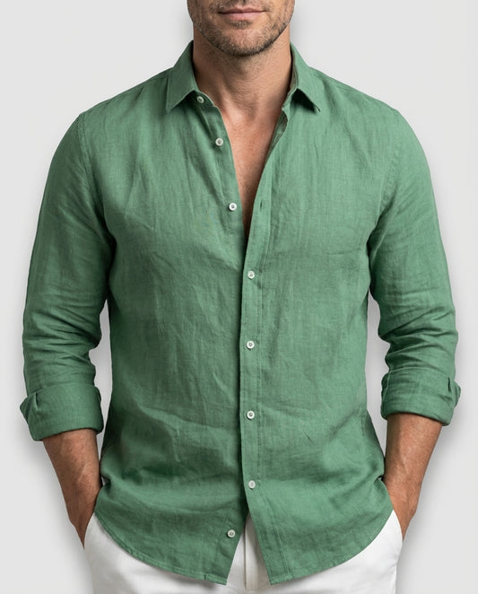 Hemd Herren Langarm Button Down Kragen Frühling Sommer