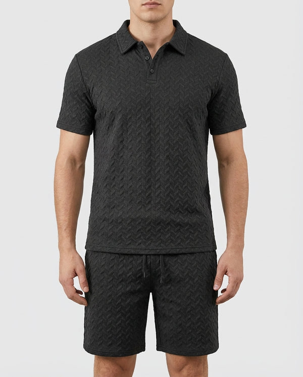 Herren Polo Shorts Set Sommer Zweiteiler