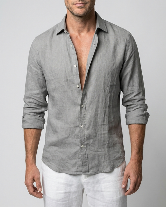 Hemd Herren Langarm Frühling Sommer Klassischer Kragen