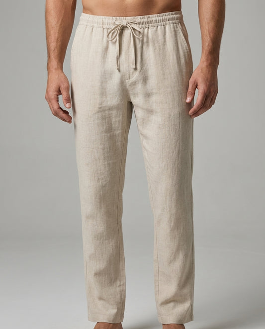 Baumwoll Hose Herren Frühling Sommer Elastischer Bund Lockerer Schnitt