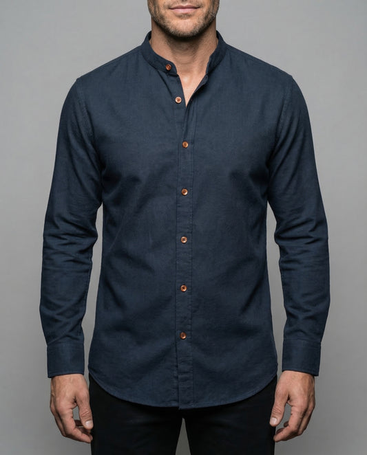 Hemd Herren Langarm Klassischer Kragen Frühling Sommer