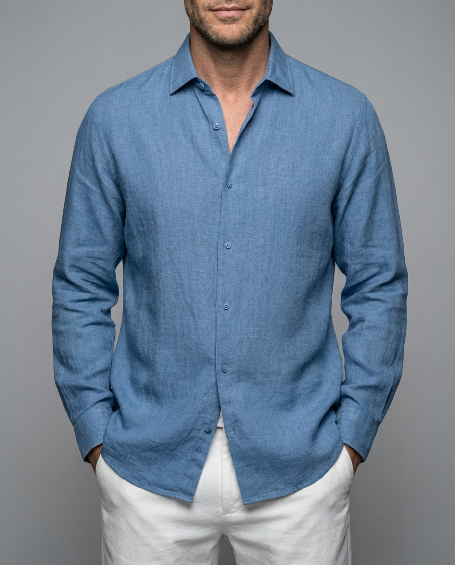 Hemd Herren Langarm Klassischer Schnitt