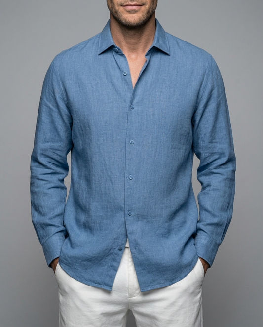 Hemd Herren Langarm Klassischer Schnitt